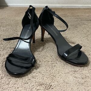Stuart Weitzman Black Nudist Heels 75mm- sz 9.5